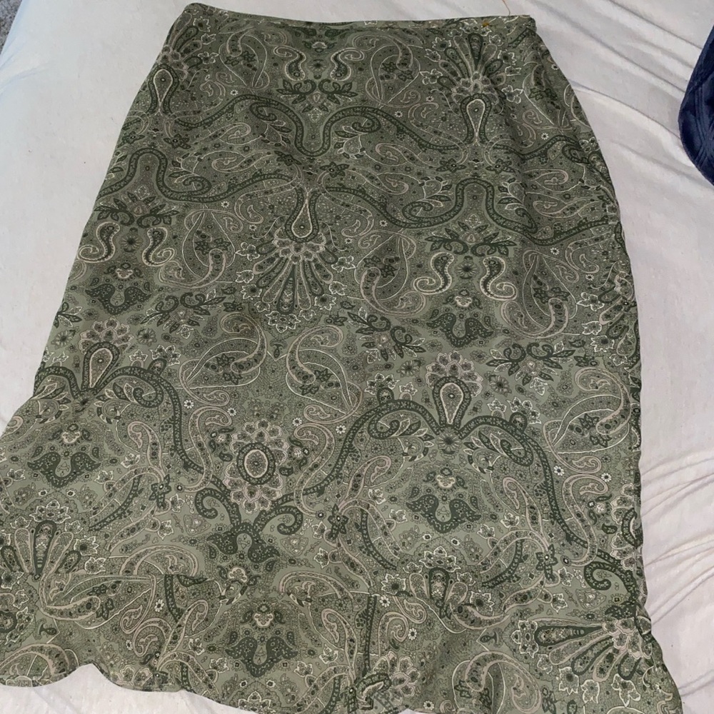 Y2k green skirt. grunge fairycore